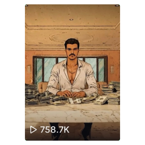 Vidéo virale créée avec Viralize